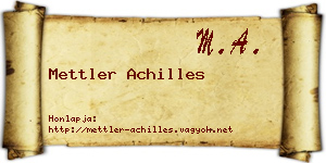 Mettler Achilles névjegykártya